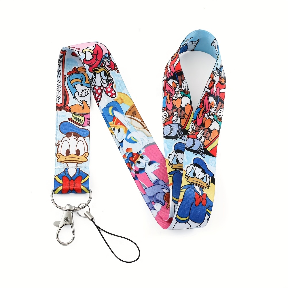 Mickey Minnie Cartoon Lanyard for Keys Keychain Badge Holder ID Credit Subway Card Pass Hang Rope Lariat Phone Charm Gift