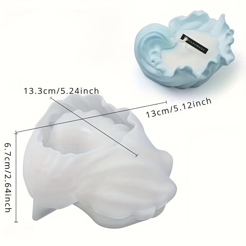 Image of Wave Shell Tray Silicone Mold, Bowl-shaped Epoxy Resin Casting Mold, Suitable For Tray, Candle Holder, Candy Container Storage Crafts Gift Silicone Mol
