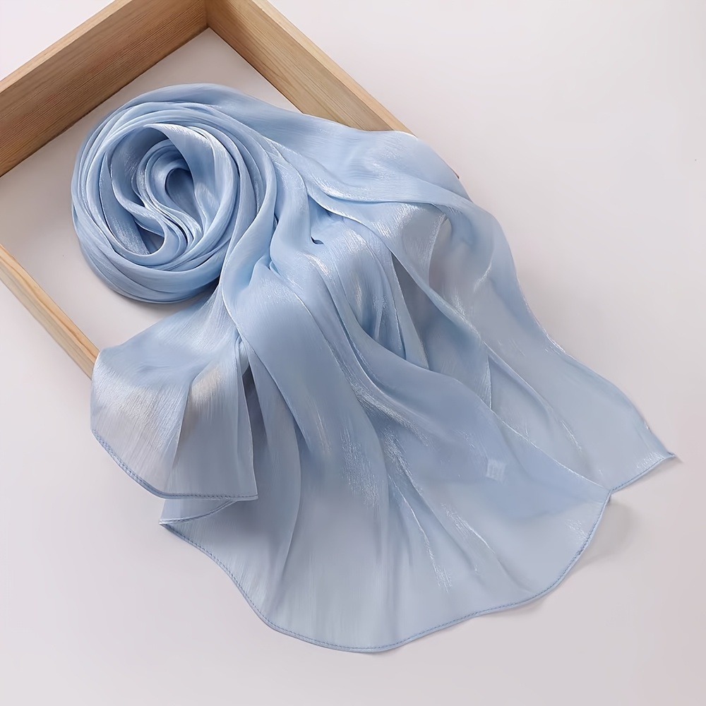 Dopamine Color Fine Sequined Neck Scarf, All-Season Accessory