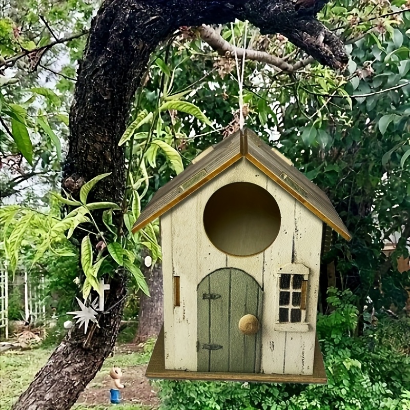 TEMU Diy Handmade Bird Nest Making, Courtyard Outdoor Garden Yard Backyard Bird Nest Outdoor Bird House Hanging Bird House Outdoor Gift Bird Lover
