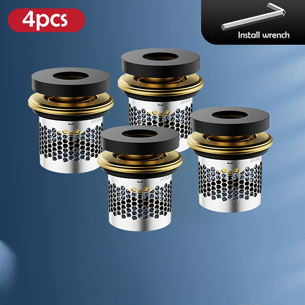 Image of High-strength Filter Shut-off Valve - 4pcs, Shower Valve Anti-backflow Shower Head Shut-off Valve, Shower Valve Check Valve, 4/6mm Inner Diameter, Filter Screen, Gasket, Anti-backflow