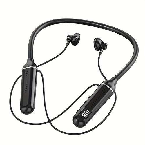 ultra long lasting battery wireless neckband headphones stereo in ear headset with microphone noise cancelling for samsung iphone phones high quality magnetic earbuds for sports running cycling gaming music workout gym all day audio ideal gift