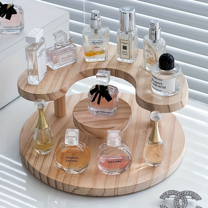 tier wooden perfume display stand no Temu Bahrain