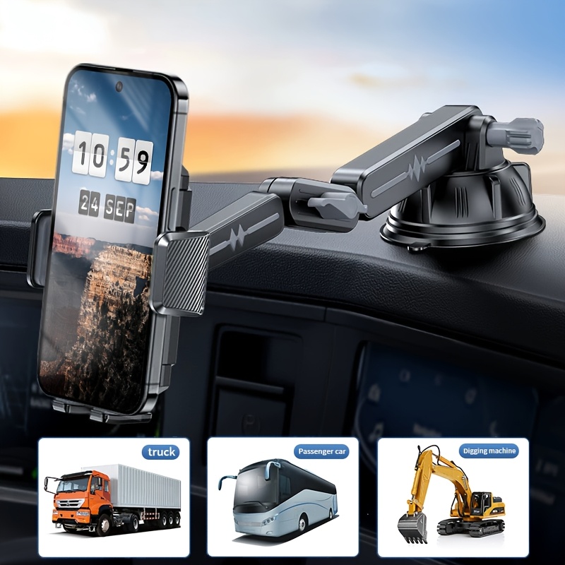 E-shop Neue Auto-Handyhalterung, Universal für große LKWs und Schwerlastfahrzeuge, mit einem verlängerten und verstärkten Stützarm, einem größeren