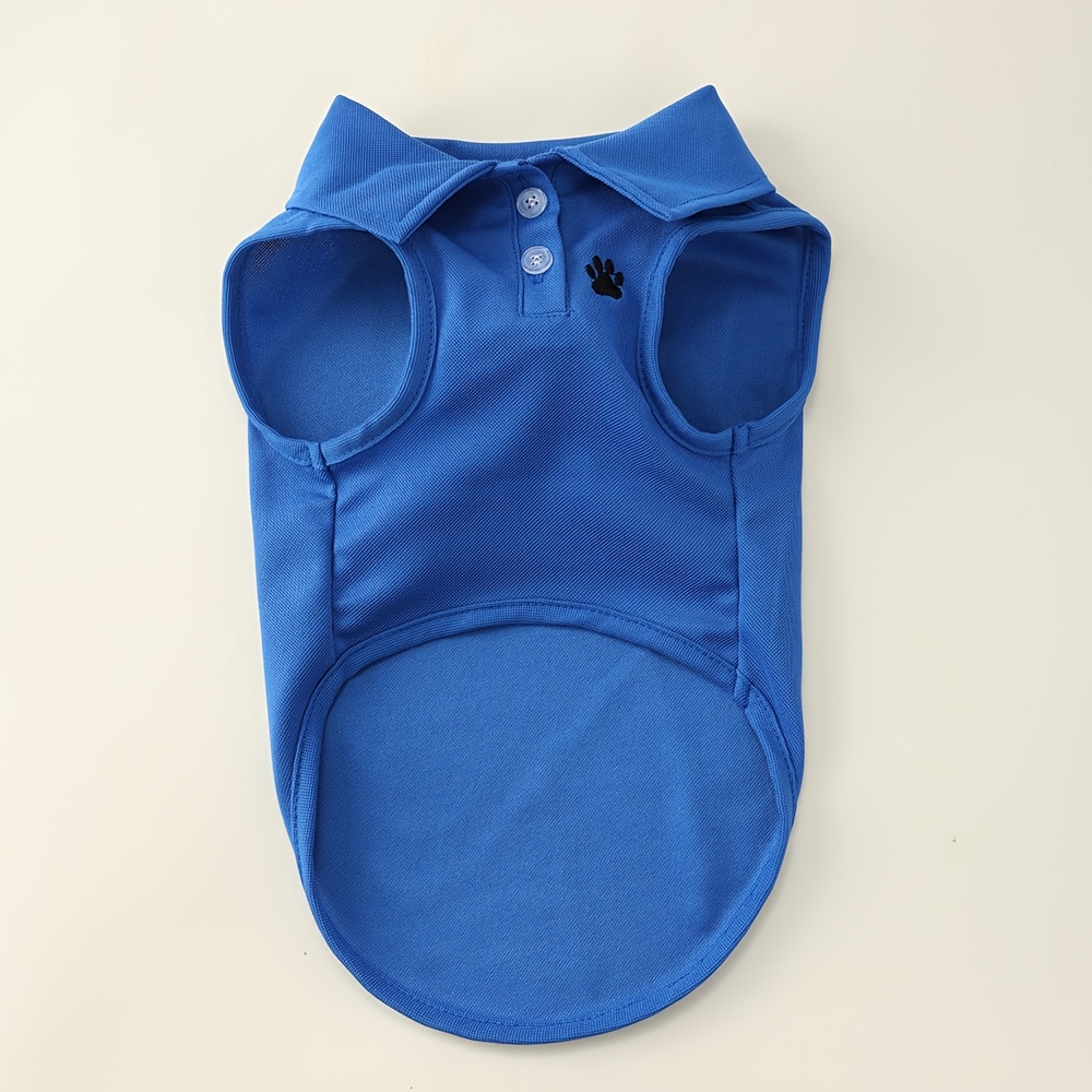 TEMU 1pc Pet Dog Casual Solid Color Sport Vest Suitable For Medium And Small-sized Dogs Shirt Dog Breathable And Comfortable Tennis Wear Spring And