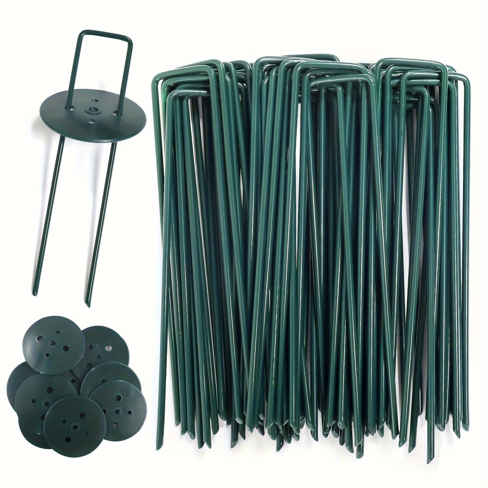 

Piquets de jardin AGAKY, piquets de fixation de jardin pour tissus de paillage, mailles et filets, 45 agrafes de pelouse et 10 rondelles (150 mm/Ø 3 mm)