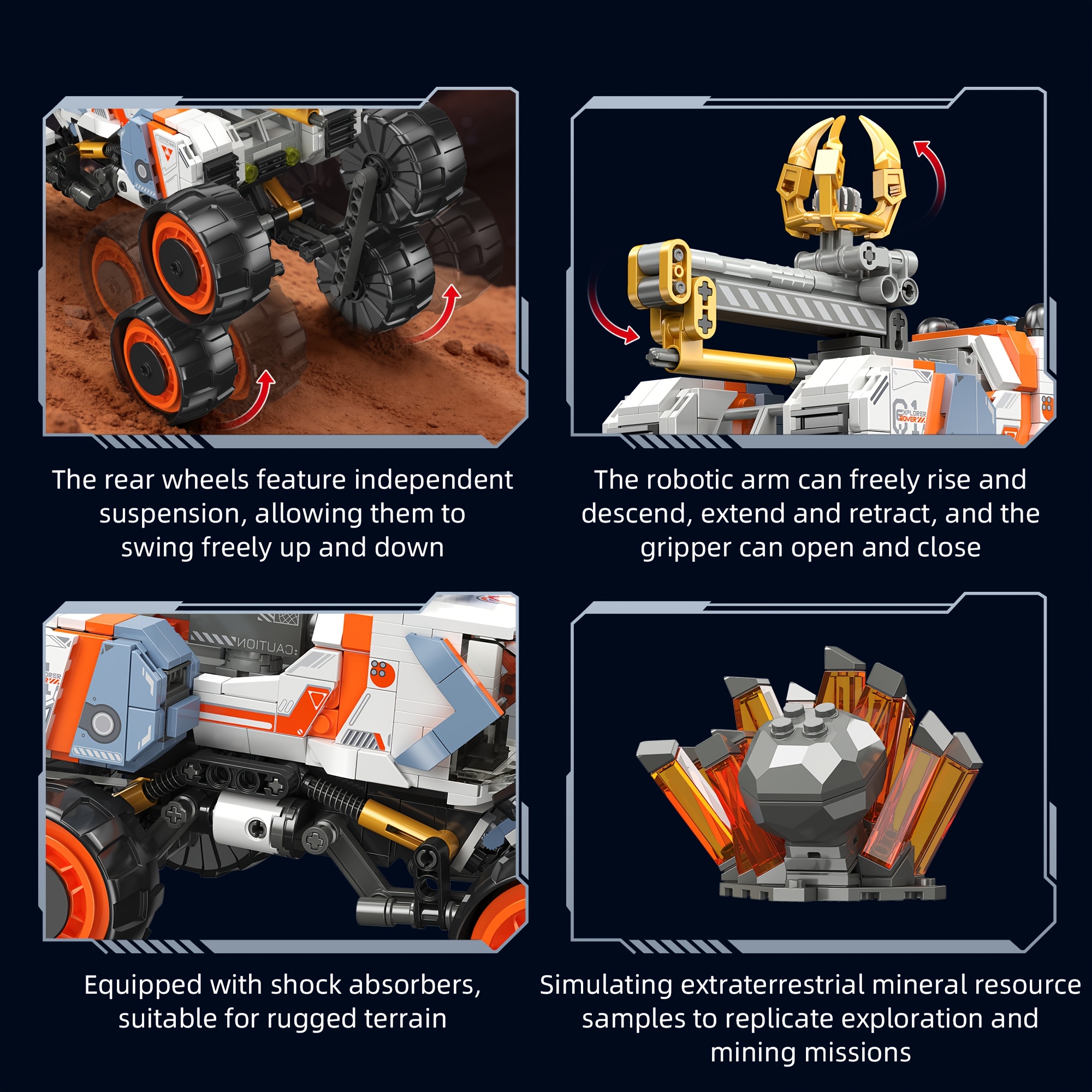 643 Standard Granules Planet Exploration Mining Car Block Set