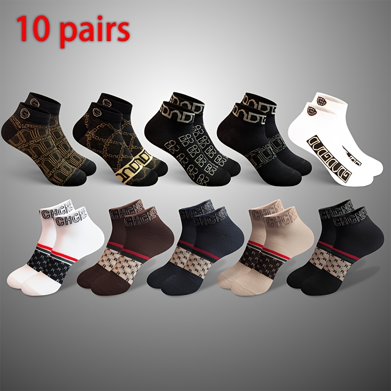 TEMU 10 Pairs Of Socks For Men And Women, Low-cut Breathable Short Socks, Trendy Men's Boat Socks, Comfortable Thin Style For Everyday Casual Wear,