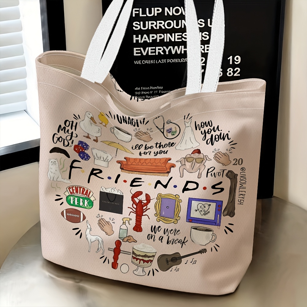 TEMU 1pc Authorized Warner , Theme, Women's Shoulder Bag, Multi-functional Handbag, Evening Clutch, Travel Essential, Fashion Casual, Daily Use,
