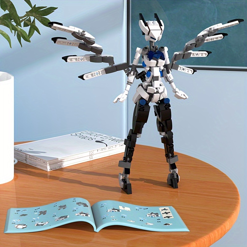 305pcs mech girl robot building kit winged action Temu United