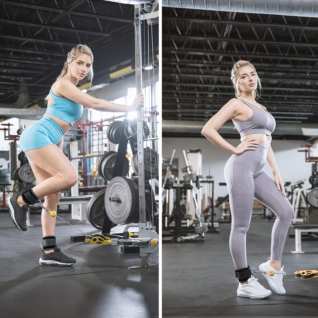 Heavy-Duty Adjustable Ankle Straps with Double D-Rings