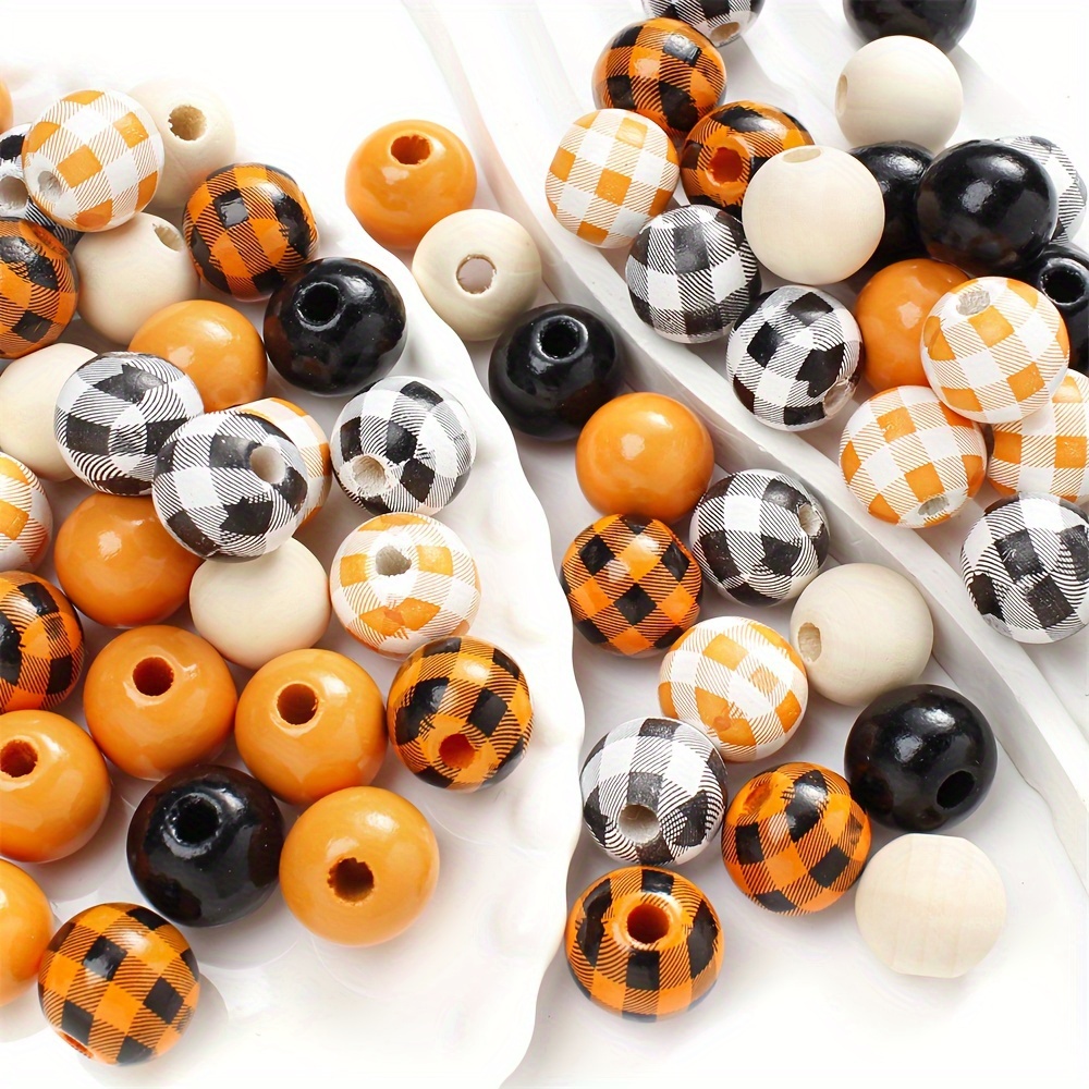 

20pcs 16mm Wooden Beads For Diy Crafts, Garland Decor & Jewelry Making - Iyoe Brand