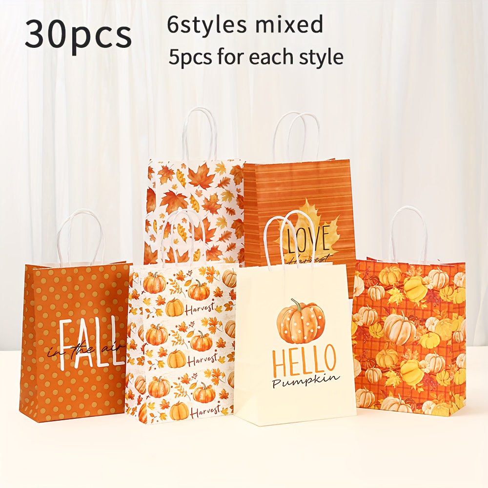 TEMU Gift For Her/him 30pcs Yellow Thanksgiving Autumn-themed Pumpkin And Prints Suitable For Thanksgiving Parties, Pet Parties, Birthday Parties,