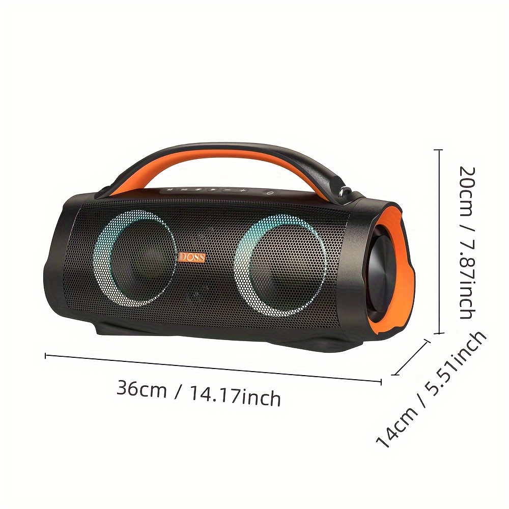 DOSS Portable Extreme Boom Pro Bluetooth Speaker with 100W Sound