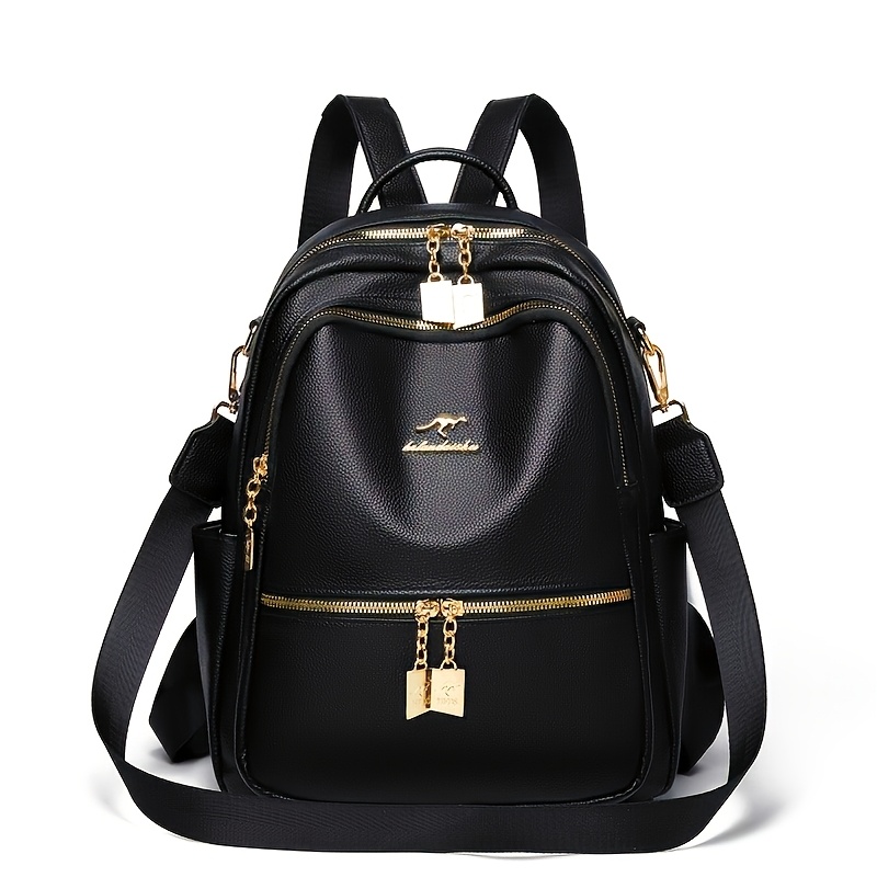 TEMU Lightweight Multifunctional Women's Backpack Large Capacity Trendy Casual Daily Commuting Backpack