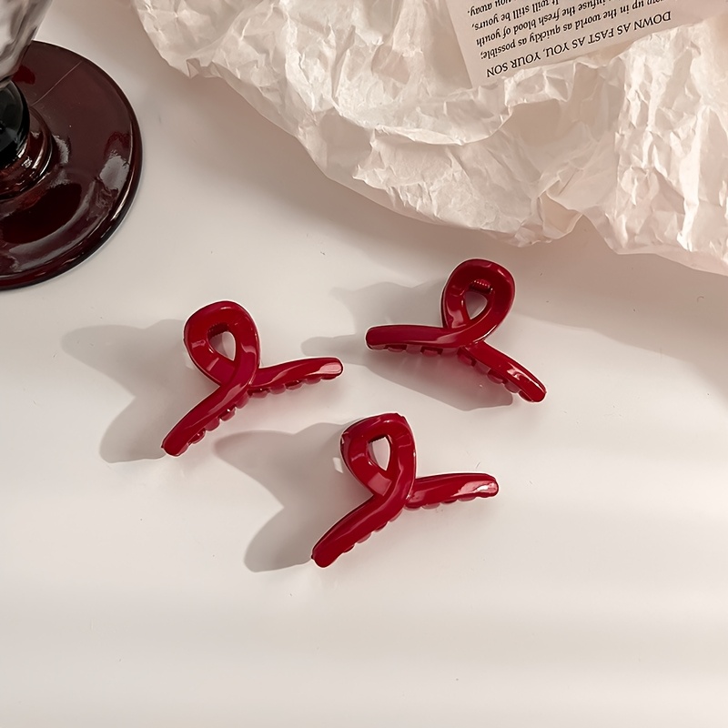 TEMU 3pcs 4.5cm Mini Claw Clips, Cute And Stylish Women's Small Hair Clips, Hair Clips, For Bangs And Flyaways, Hair Additions