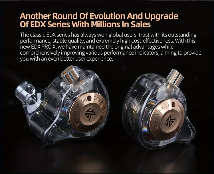 kz edx   wired earphones in ear monitoring headphones iem earbuds hifi stereo high fidelity Product details 1