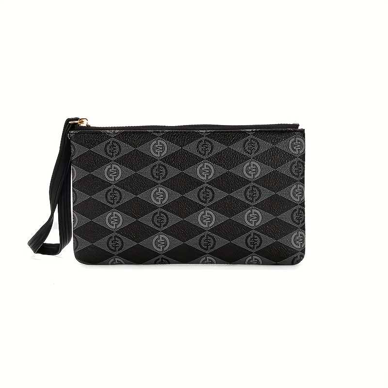 Image of Wallet European And Old Floral Pattern Clutch Long Wallet Women's 2023 New Multi-functional Wallet Storage Small Bag Card Holder Can Hold Mobile Phone Wrist Strap Wallet