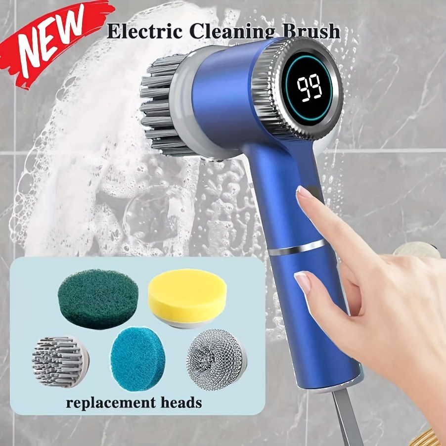 

5 Heads Electric Handheld Cordless Rechargeable Scrubber