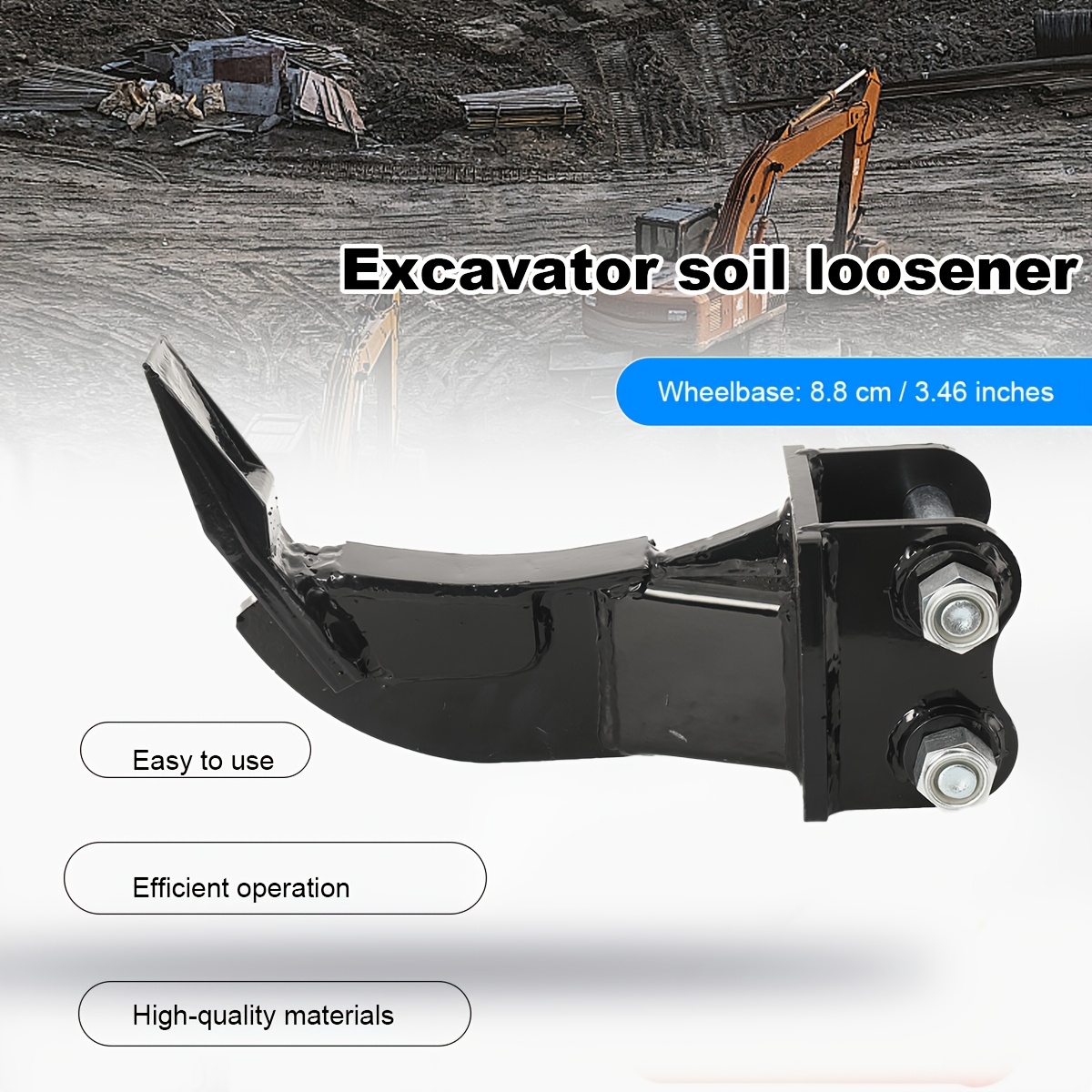 Image of Ripper Attachment Hook Ripper Teeth | Suitable For Mini Excavators From 0.8 To 2 , Steel Material, Universal Scarifier For Rock Breaking And Soil Preparation, Cozyel Brand