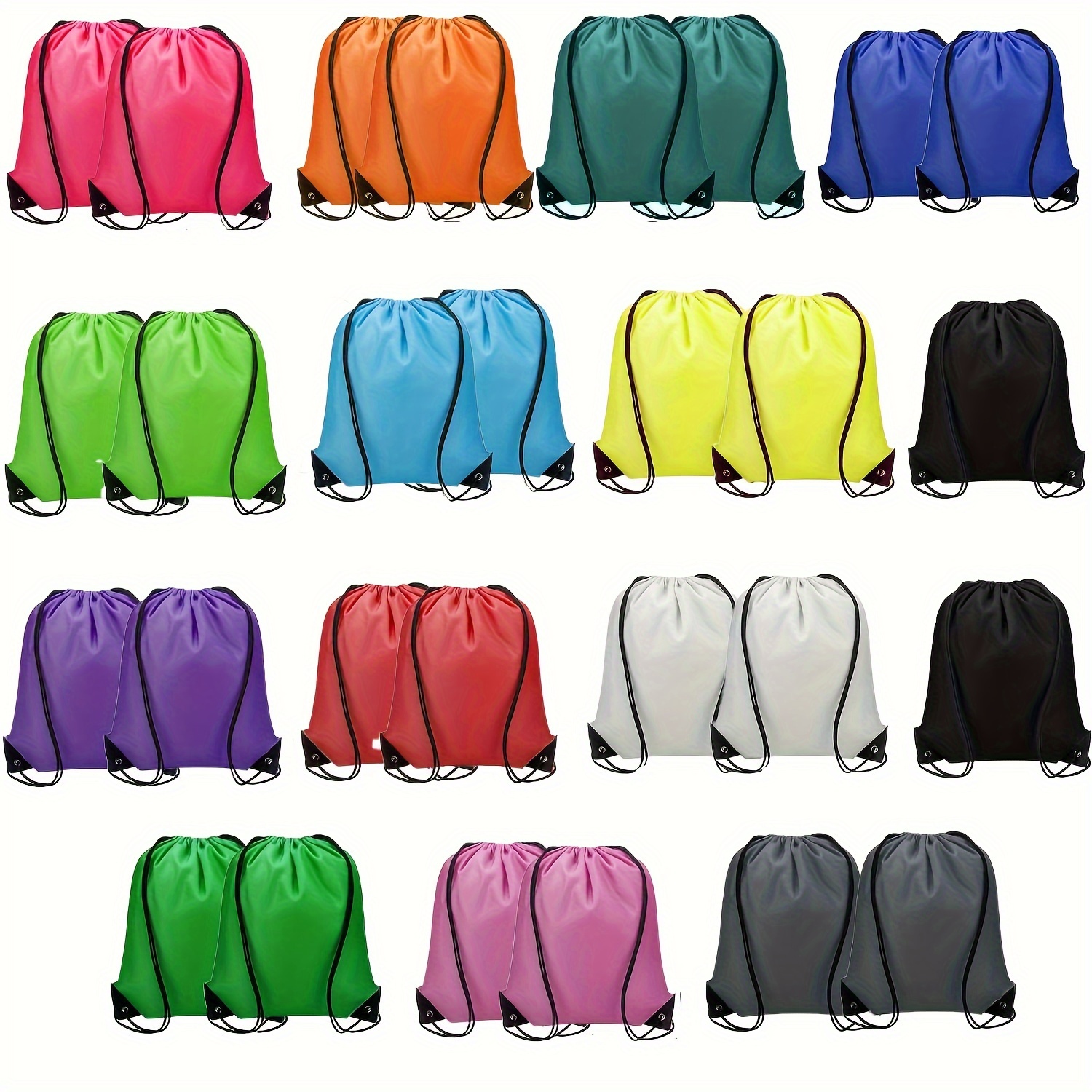 

28pcs sac à cordon de sublimation vierge multicolore pouvant utilisé pour les accessoires de sac à dos de voyage de gym, production d'artisanat DIY, accessoires créatifs