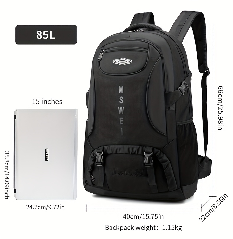 Two Models Available: 17.17gal and 22.45gal Men's Travel Backpacks, Large-capacity Carry-on Luggage Bags Compliant with Airline Regulations, Durable and Wear-resistant Oxford Fabric Backpacks