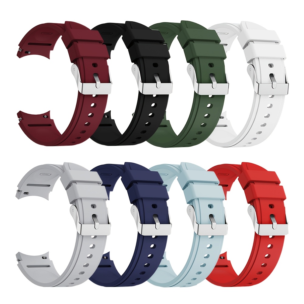 TEMU Set di 8 cinturini in silicone di ricambio compatibili con Samsung Galaxy Watch 7FE 6 40Mm/44Mm/Watch 6 Classic 43Mm/47Mm, adatti anche a Galaxy