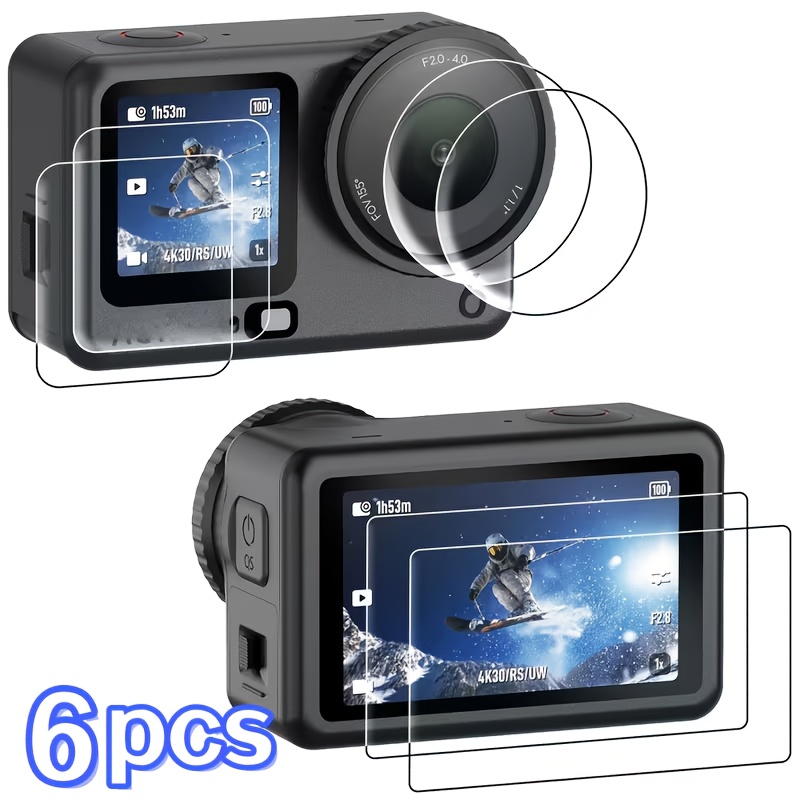 E-shop 6/9-teiliges Set passend für DJI , Front- Rückbildschirm-Objektivschutz-Kit, 9H gehärtetes Glas, HD-klar, glatte Oberfläche, dünn , empfindliche