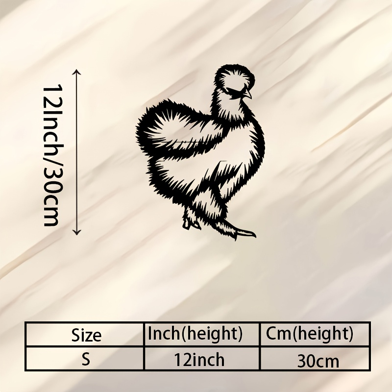 TEMU 1pc Of Vintage Chicken Metal Wall Art, A Mural Statue Perfect For Farmhouse, Kitchen, Or Room Decoration. An Ideal Housewarming Gift For Poultry