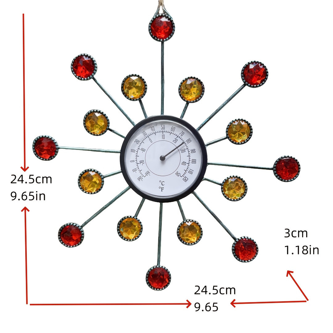1pc Outdoor Garden Patio Balcony Thermometer Decorative Hanging Ornament