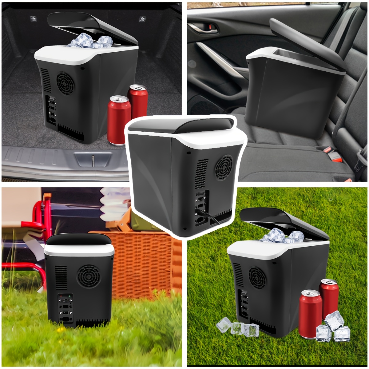 Designed For Camping And Commuting! Hot And Cold Dual-mode One-touch Switching, The Lowest Cooling 7 To Lock The Fresh, The Highest Heating 65 To Warm Food. Energy Saving And Low Noise, Anti-vibration And Anti-shaking Design