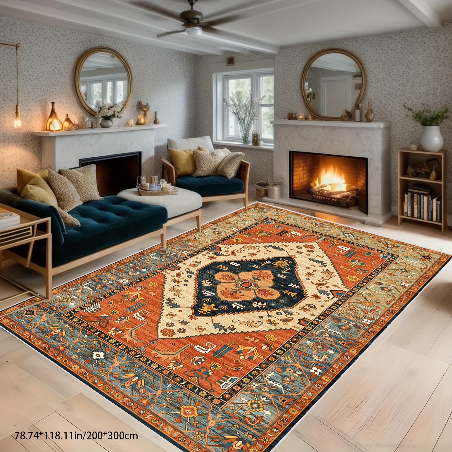 Vintage Rug Area Rugs Living Room Hallway Floor Kitchen Temu