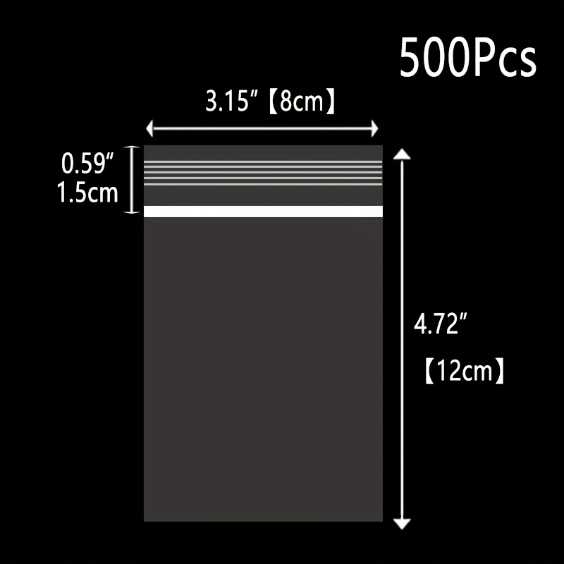 500pcs Plastic Packaging Bags with Reusable Sealed Closures