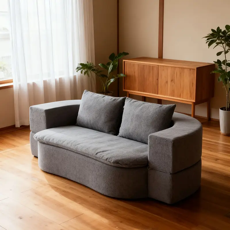 modern memory foam cloud sofa - double/compression/folding sofa bed with plush backrest, space-saving design for small spaces, indoor/outdoor use, no , durable fabric upholstery & - ideal for living room, apartment Product details 6