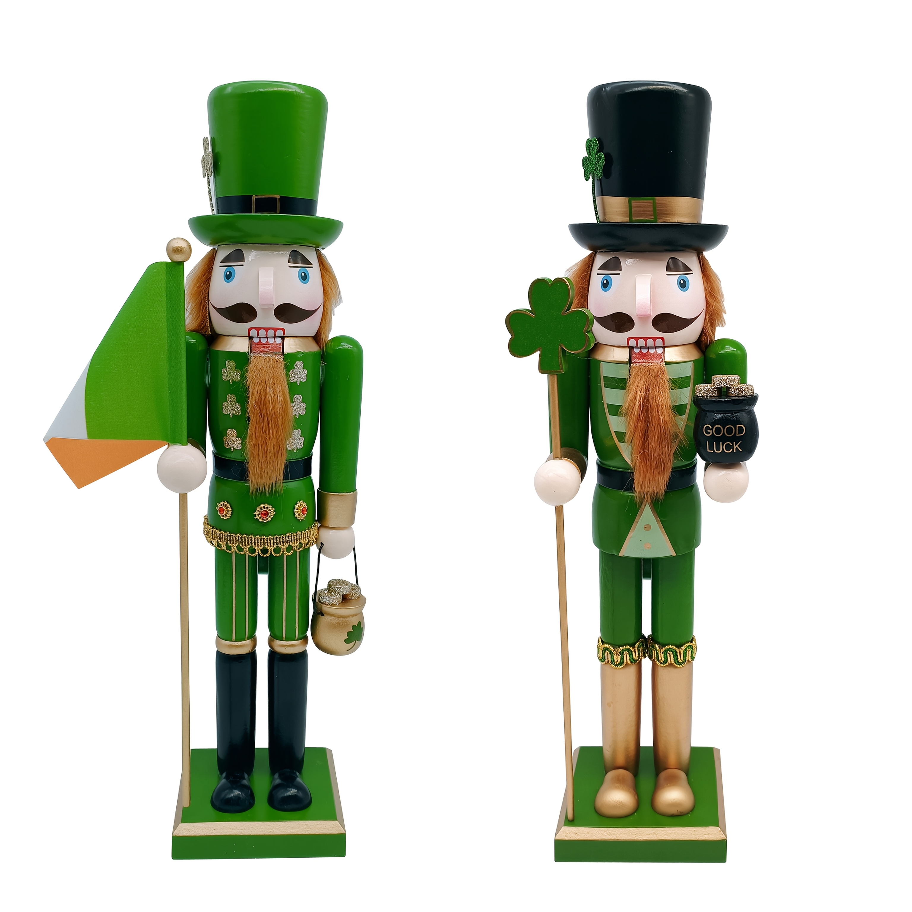 

's Day Nutcracker Shamrock Irish Desktop Ornament