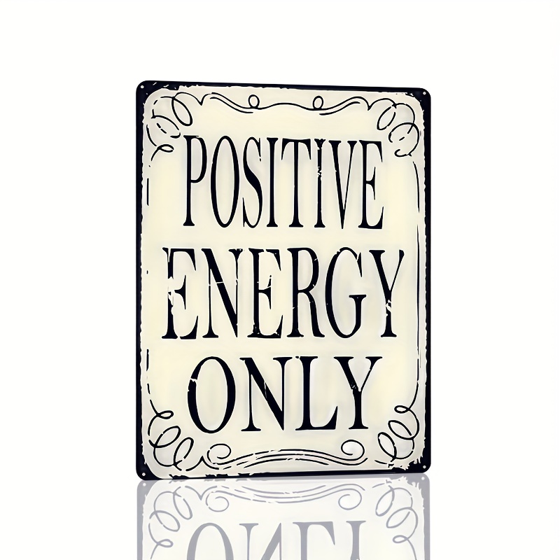 

1pc Good Vibes Metal Sign Wall Decor Home Bedroom Decor 12x8 Inch