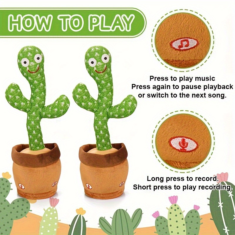 2pcs interactive plush toy 2pcs sing dance interactive plush toy polyester fiber with sound light features remote control record functions with batteries not included for home decor ideal for christmas halloween gifts details 4