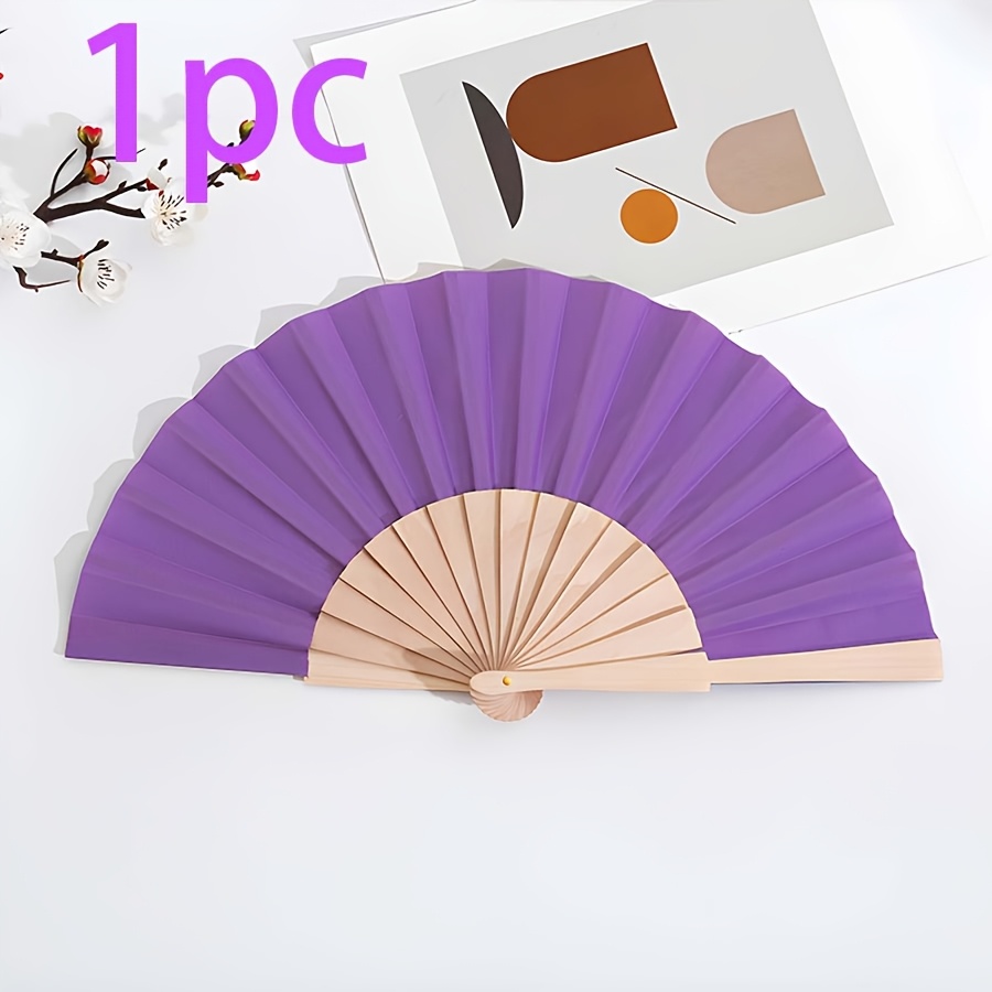 TEMU Éventail pliant violet personnalisé, éventail cadeau de mariage, cadeaux de fête, cadeaux de la mariée, éventail pliant, éventail à main,