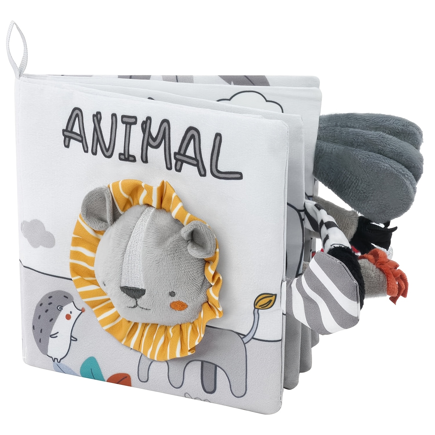 Image of 3d Tactile High-contrast Baby Book | Suitable For Infants And Toddlers, Hangable In Car Or Crib, Polyester Material, Mixed Colors - Sungdogin