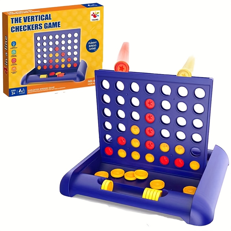 Image of 1pc Classic 4 In A Row Game For Family Entertainment, Ideal Gift For Halloween/thanksgiving/christmas