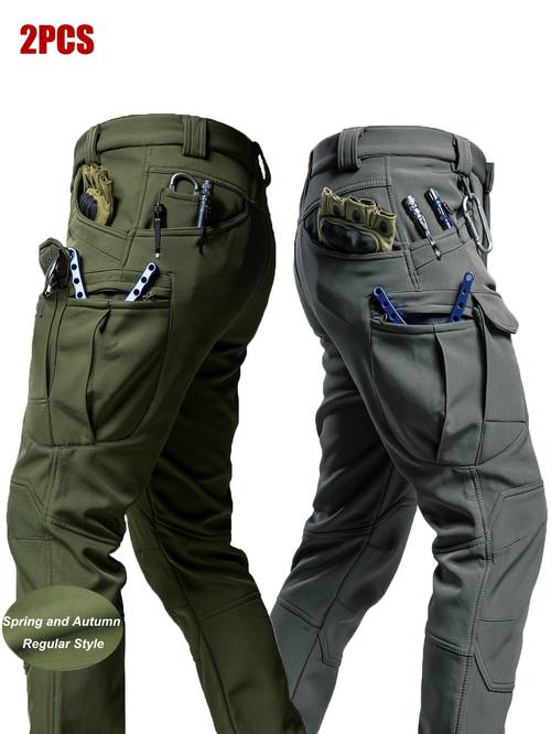 mens training pants for spring and autumn loose soft shell outdoor work pants set of two
