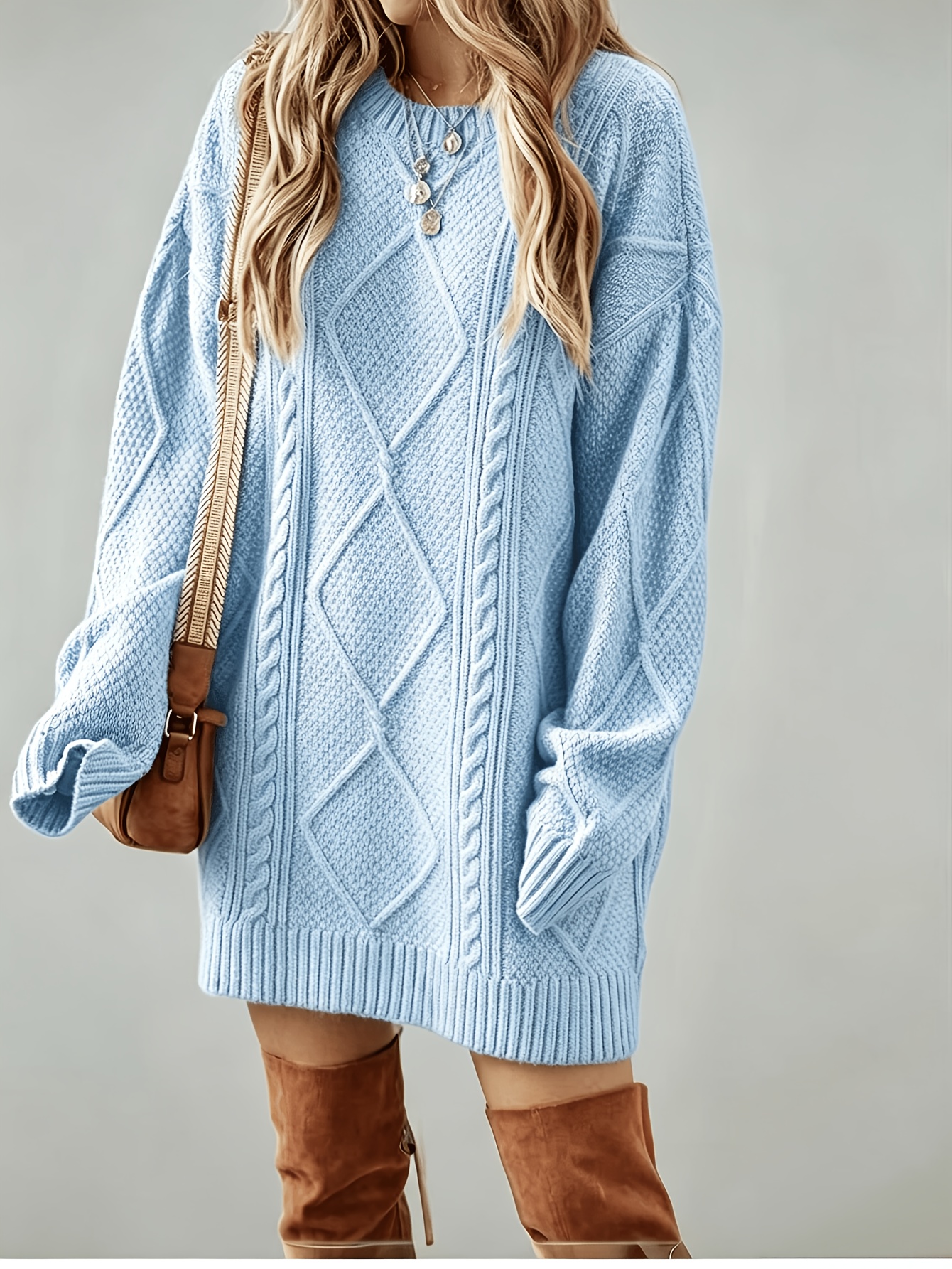 Targeted Development Jacquard Dress Sweater Womens Clothing
