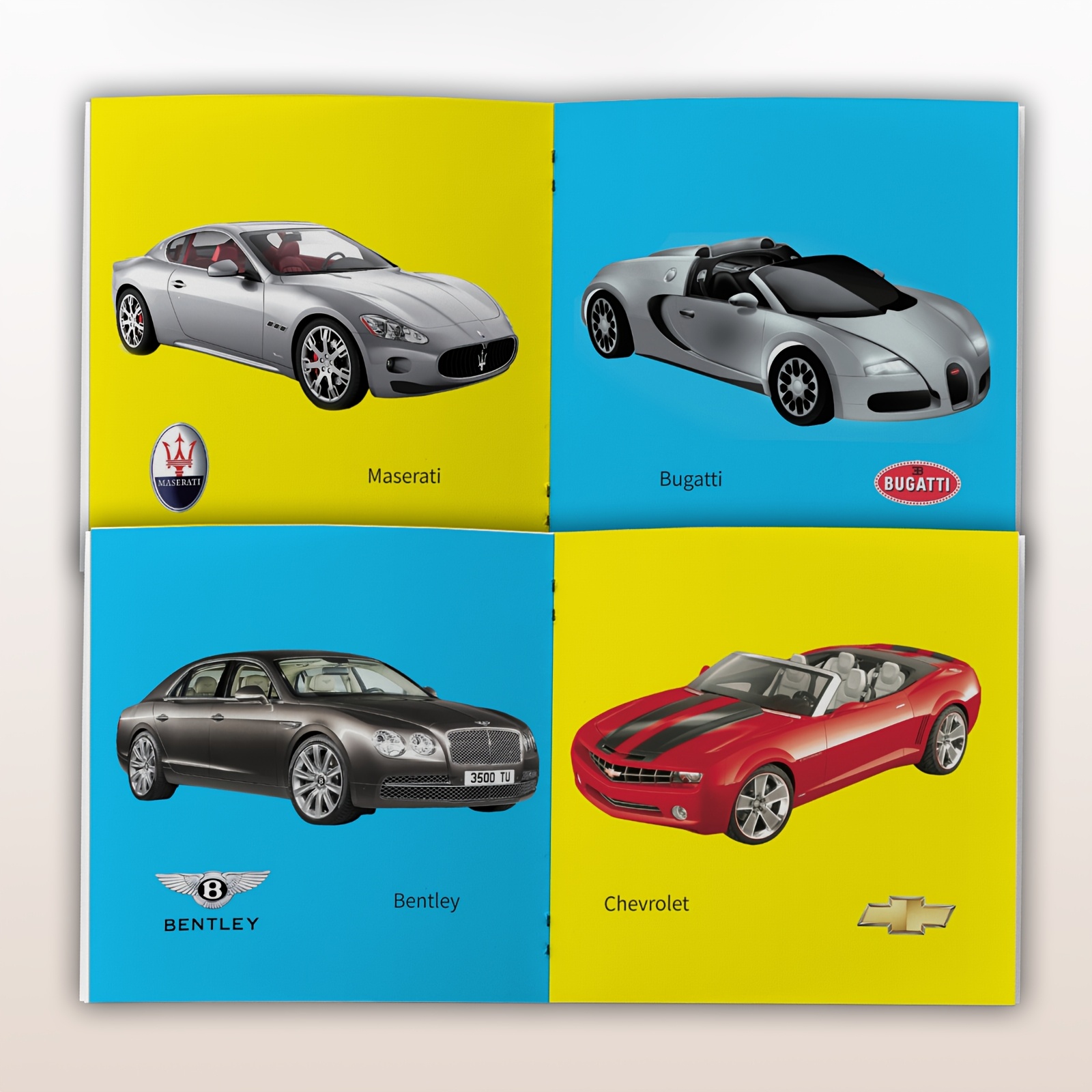 1pc Discover Cars: A Big Card Book for Kids to Learn About Famous Cars