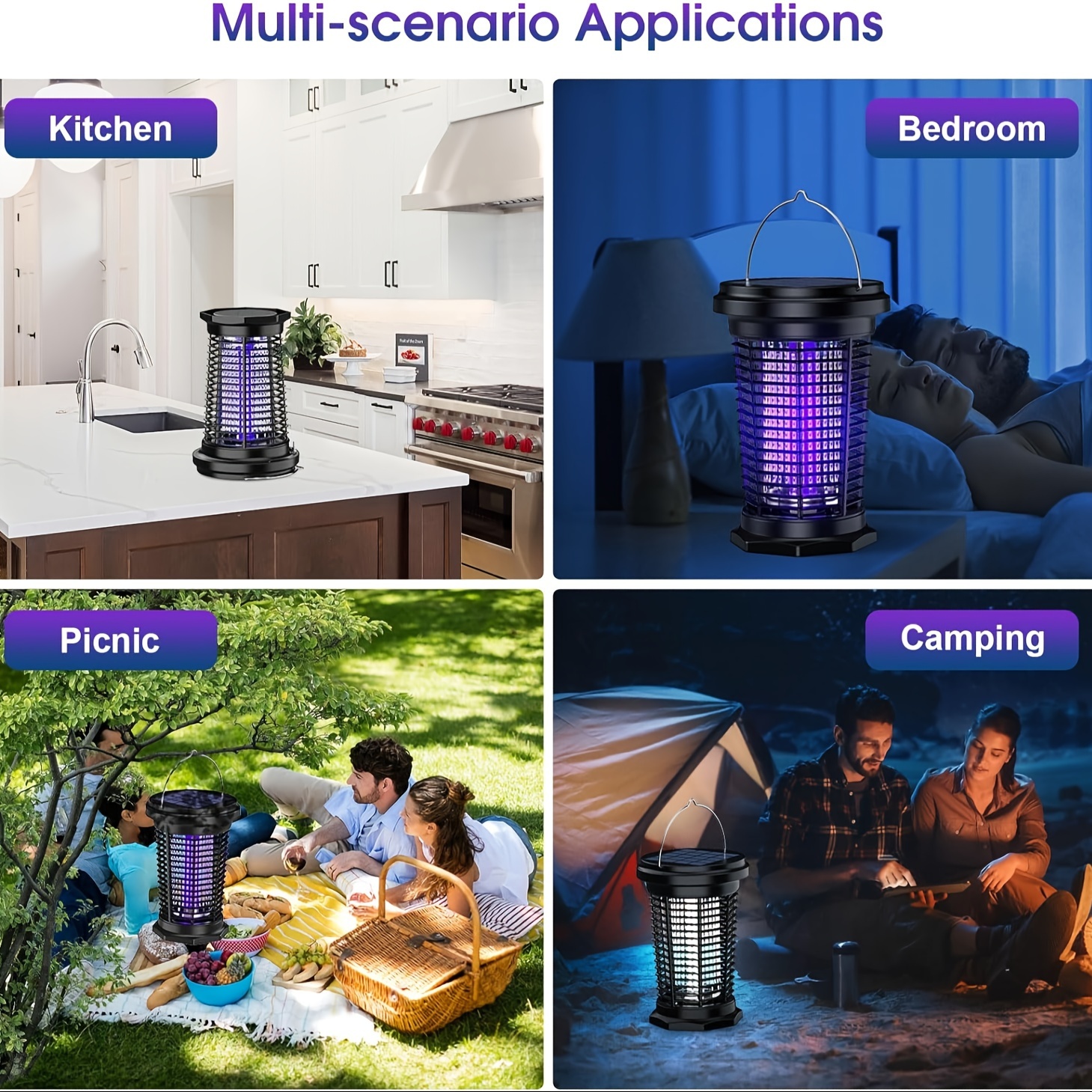solar mosquito repellent lamp uv mosquito repellent device 2500mah long endurance angle adjustable dual solar panels uv mosquito repellent device garden indoor and outdoor courtyard kitchen home mosquito repellent lamp details 5
