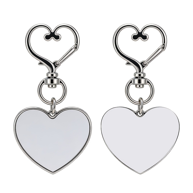TEMU Customized 1pc Heart-shaped Keychain | Personalized Photo Print Key Ring For Valentine's Day And Anniversary Gifts, Alloy Material