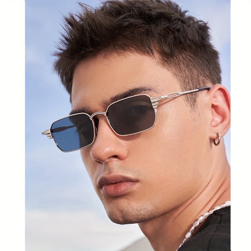 1 Par De Gafas Cuadradas De Moda Retro Estilo Vaquero Para Hombre Jewelry Accessories Temu Canada