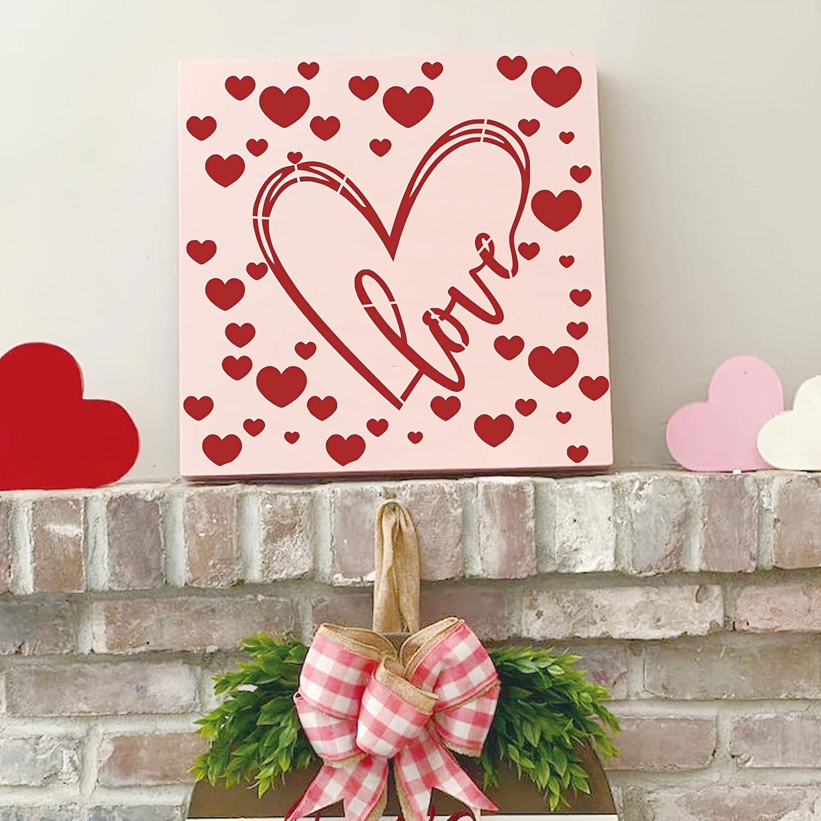 Heart Pattern Screen Printing Stencils, 3 Sizes