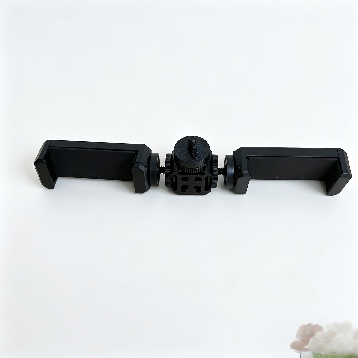 TEMU Soporte para teléfono de aleación de aluminio prémium, soportes dobles giratorios 360° con tornillo de y tuerca roscada de , para soportes de