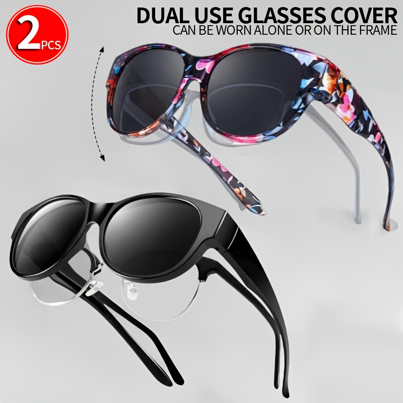 2 pack oversized vintage glasses fit over fashion glasses for men and women driving perfect daily wear photo props and gift for birthday valentines day christmas