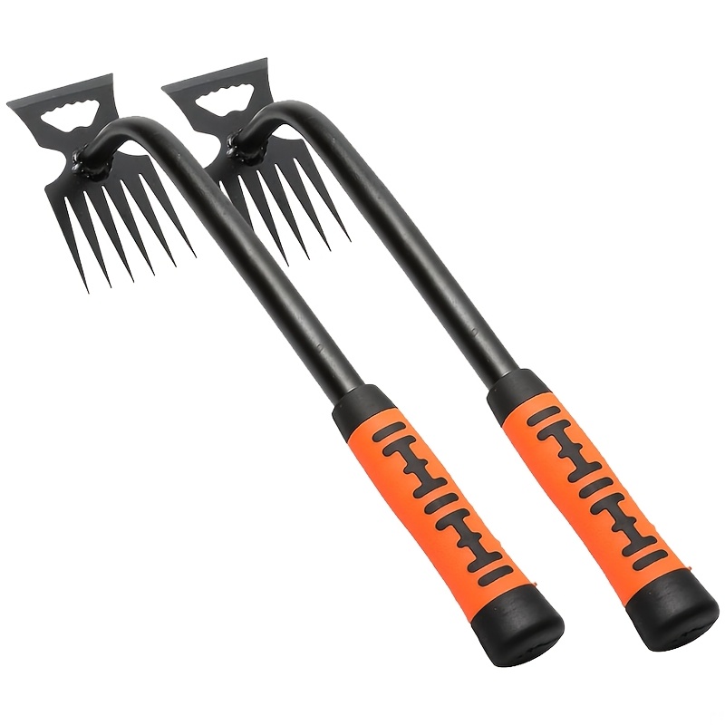 TEMU 2pcs Vaseeka Gardening Manual Weeding Tool, 15inch 6tine Heavy Duty Weeding Rak A Sturdy, Durable, And -saving Garden Weeding Tool